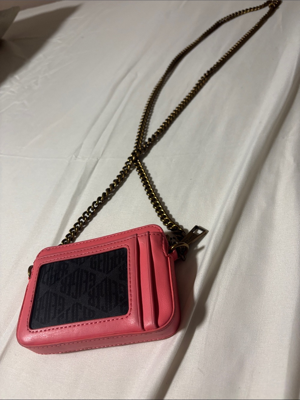 Kurt Geiger Pink Quilted Chain Shoulder Bag - Picture 2 of 5
